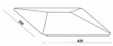 Керамическая крышка на столб, цвет дуб, размер 300*425, тм ZG-Clinker