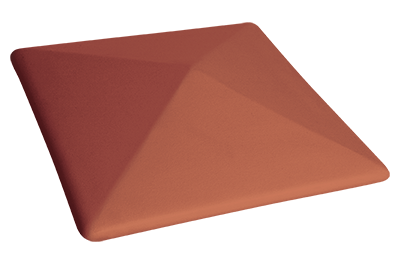 Керамическая шляпа 445х585х106, Рубиновый красный (01), King Klinker