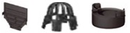 Водоотвод ACO арт. 19287 Набор аксессуаров ACO Hexaline черный (2 торцевых заглушки, корзина, патруб