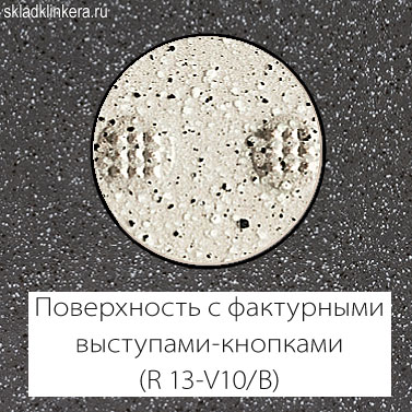 Плитка Stroeher 8811(TS80) anthrazit, 196*196*10 мм, поверхность кнопки R13-V10/В, 25 шт./уп.