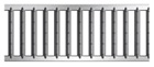 Водоотвод ACO арт. 74527 Решетка водоприемная ACO Hexaline стальная оцинкованная 1 м (А15)