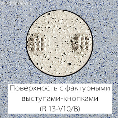 Плитка Stroeher 8811(TS40) blau, 196*196*10 мм, поверхность кнопки R13-V10/В, 25 шт./уп.