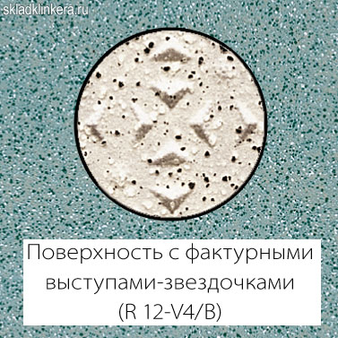 Плитка Stroeher 8802(TS50) mint, 196*196*10 мм, поверхность звездочки R12-V4/В, 25 шт./уп.