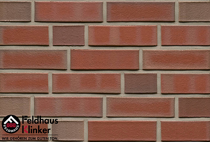 Клинкерный кирпич Feldhaus Klinker K366NF lava maron liso, 240*115*71 мм, ок. 48 шт./кв. м., 416 шт.
