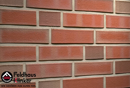 Клинкерный кирпич Feldhaus Klinker K366NF lava maron liso, 240*115*71 мм, ок. 48 шт./кв. м., 416 шт.