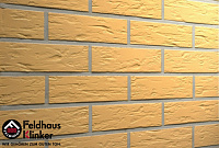 Клинкерная плитка Feldhaus Klinker R240NF14 "amari senso", желтая с оттенками, с плоской отделкой по