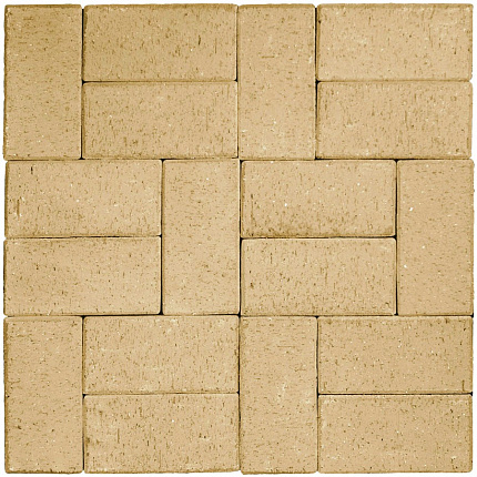 Тротуарная плитка ArtStone Klinker ASK-2116 beige 200х100х16 (1м2=48шт) 40 шт/уп, 33,6 кг/м2