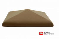 Керамическая крышка на столб, цвет коричневый, размер 570*570, тм ZG-Clinker