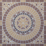 Мозаичное панно Round/Круг (на сетке) Ecoclinker Микс, 100х100, 1 м2/кор, 1шт/кор, 1 шт/м2