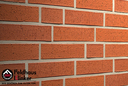 Клинкерный кирпич Feldhaus Klinker K401NF carmesi rugo, 240*115*71 мм, ок. 48 шт./кв. м., 416 шт./па
