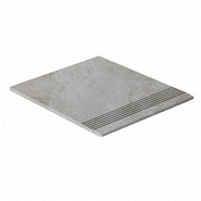 Ступень с насечкой без угла Stroeher 8131(705) beton, 300*294*10мм, 10 шт./уп.