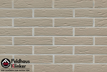Клинкерная плитка Feldhaus Klinker R840DF9 "argo senso", серая с оттенками, с плоской отделкой под ш