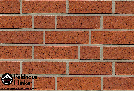 Клинкерный кирпич Feldhaus Klinker K401NF carmesi rugo, 240*115*71 мм, ок. 48 шт./кв. м., 416 шт./па