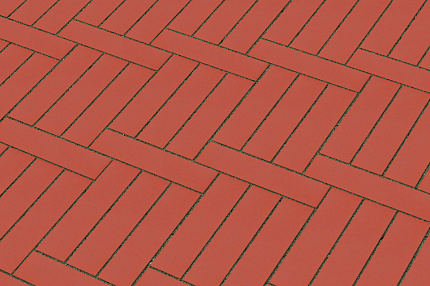 Тротуарная плитка ригель Lode паркет шероховатая, 250x45x65 мм, темно-красная, M800, 1,55 кг., 840 ш