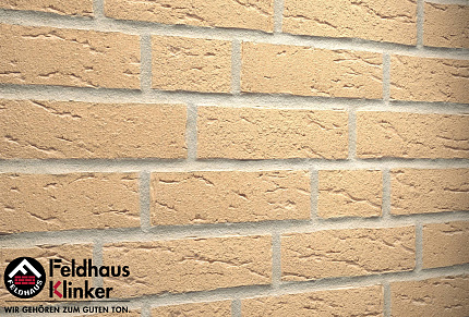 Клинкерный кирпич Feldhaus Klinker K692NF sintra crema, 240*115*71 мм, ок. 48 шт./кв. м., 416 шт./па