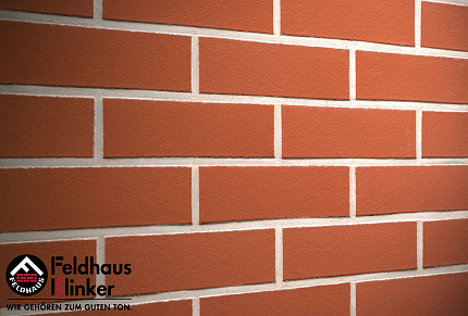 Клинкерный кирпич Feldhaus Klinker K400NF carmesi liso, 240*115*71 мм, ок. 48 шт./кв. м., 416 шт./па