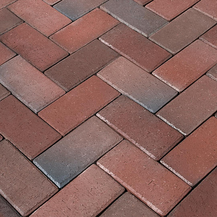 Брусчатка PENTER KLINKER Bramsche/Pente Rotblaubunt 200x100x45 мм, 2,00 кг/шт., 735шт./под.