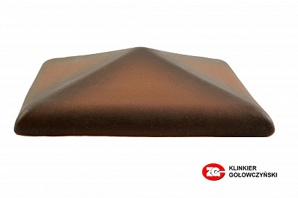 Керамическая крышка на столб, цвет каштановый, размер 570*570, тм ZG-Clinker