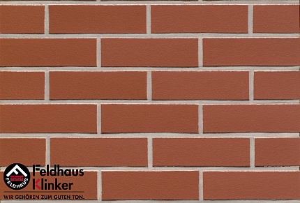 Клинкерный кирпич Feldhaus Klinker K400NF carmesi liso, 240*115*71 мм, ок. 48 шт./кв. м., 416 шт./па