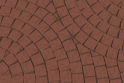 Тротуарная керамическая плитка Lode мозаика шероховатая, 60x60x62 мм, коричневая, M800, 0,52 кг., 25