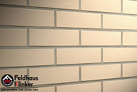 Клинкерная плитка Feldhaus Klinker R100NF14 "perla liso", кремово-белая с оттенками, гладкая, 240*14