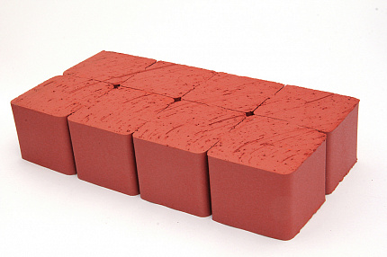 Тротуарная керамическая плитка Lode мозаика шероховатая, 60x60x52 мм, темно-красная, M800, 0,42 кг.,